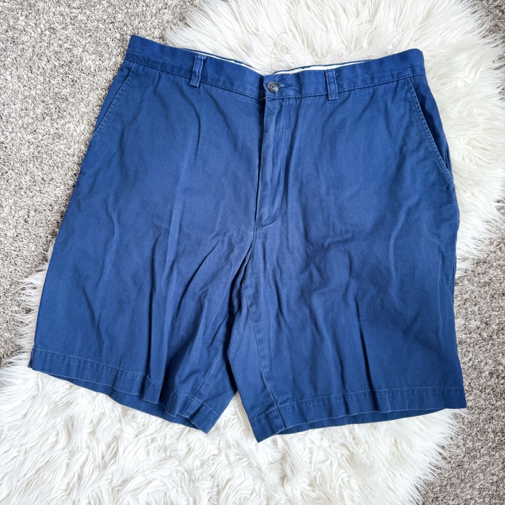 Roundtree & Yorke Blue Flat Front Shorts Waist 38
